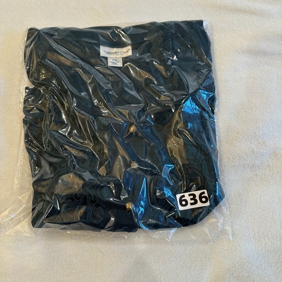 Coldwater Creek Teal Cardigan with Ruffled Collar - Picture 10 of 10